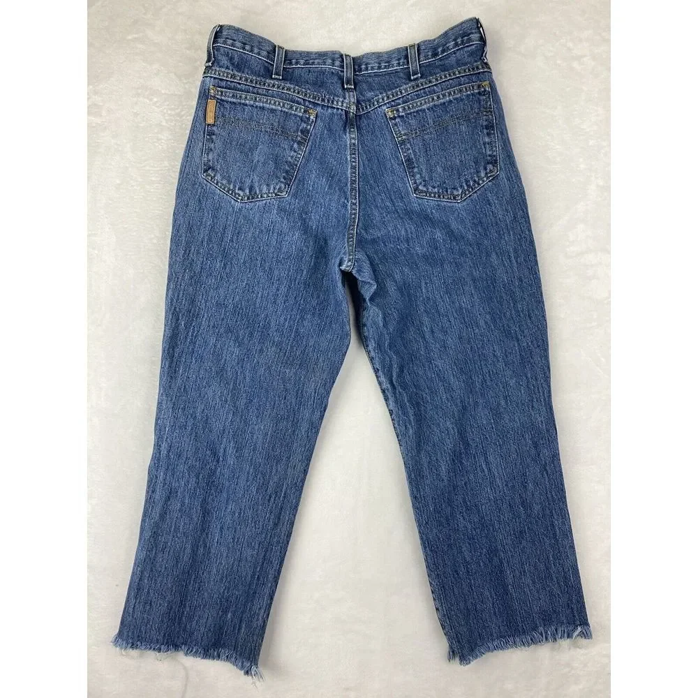 Cinch Jeans Raw Hem Short Medium Wash‎ Mens Size 34x26 (33x26 Measured)